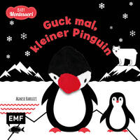 Vorderes Coverbild Kontrastbuch für Babys mit Fingerpuppe: Guck mal, kleiner Pinguin