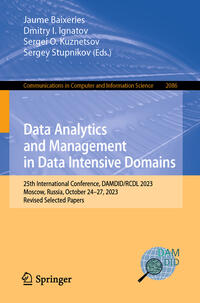 Vorderes Coverbild Data Analytics and Management in Data Intensive Domains