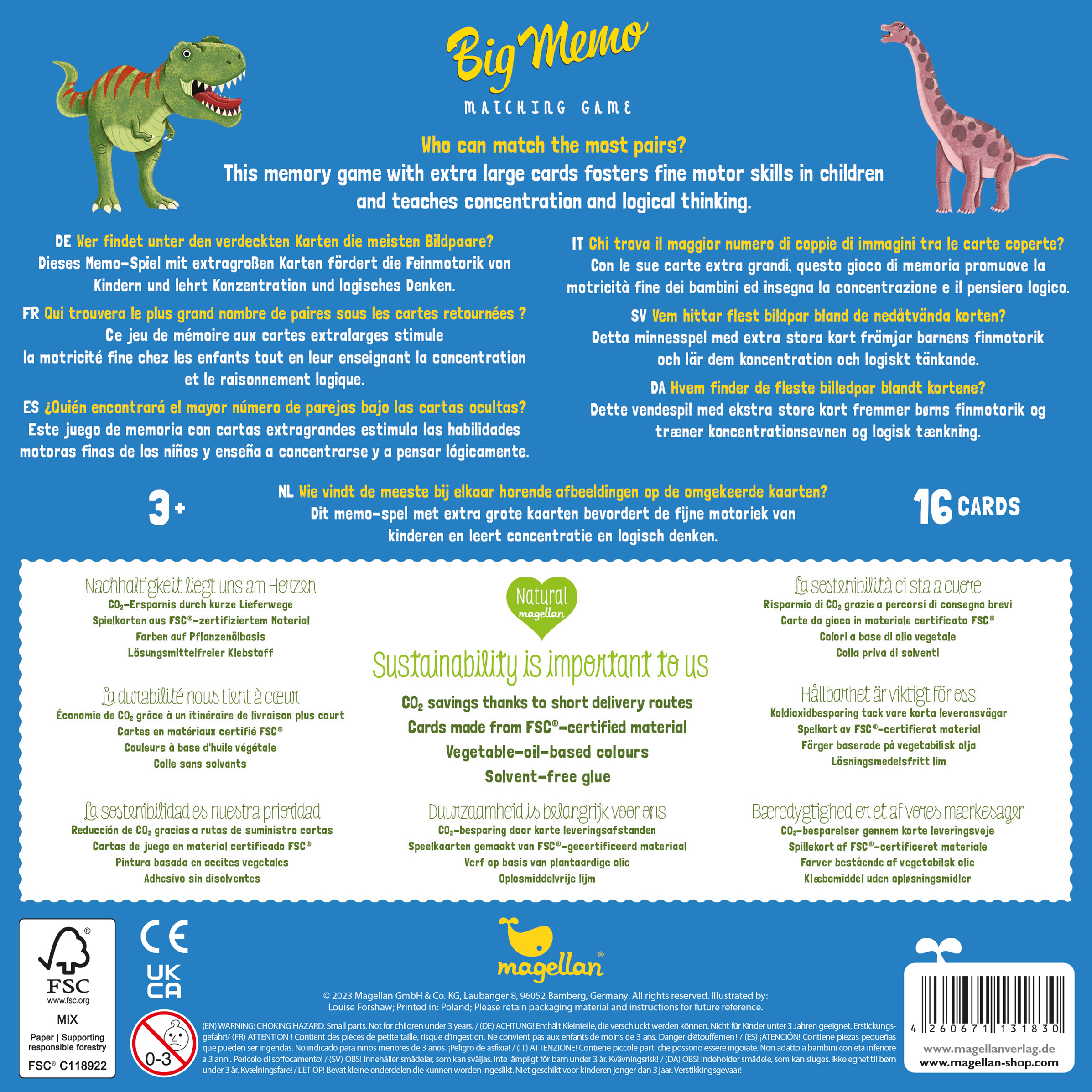 Rückseitencover Big Memo - Dinosaurs