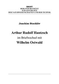 Vorderes Coverbild Arthur Rudolf Hantzsch im Briefwechsel mit Wilhelm Ostwald