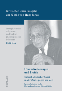 Vorderes Coverbild Kritische Gesamtausgabe der Werke von Hans Jonas – Metaphysische, religions- und kulturphilosophische Schriften, Bd. III/2