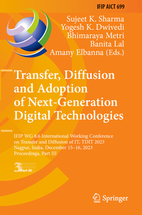 Vorderes Coverbild Transfer, Diffusion and Adoption of Next-Generation Digital Technologies