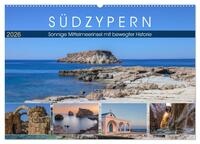 Vorderes Coverbild Südzypern, sonnige Mittelmeerinsel mit bewegter Historie (Wandkalender 2026 DIN A2 quer), CALVENDO Monatskalender
