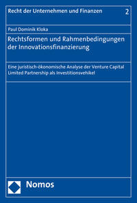 Vorderes Coverbild Rechtsformen und Rahmenbedingungen der Innovationsfinanzierung