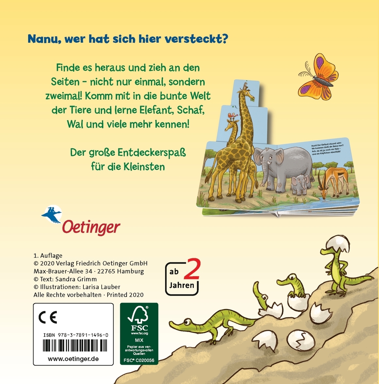 Rückseitencover Zieh 2-mal ... und finde die Tiere