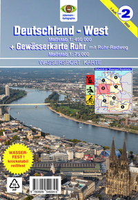 Vorderes Coverbild Wassersport-Wanderkarte / Deutschland-West mit Gewässerkarte Ruhr