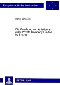 Vorderes Coverbild Die Vererbung von Anteilen an einer Private Company Limited by Shares