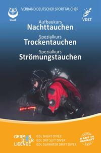 Vorderes Coverbild Aufbaukurs Nachttauchen - Spezialkurs Trockentauchen - Spezialkurs Strömungstauchen