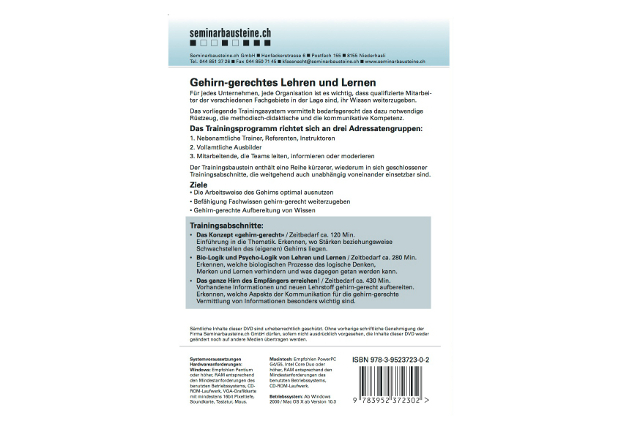 Rückseitencover Gehirngerechtes Lehren und Lernen