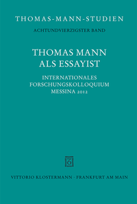 Vorderes Coverbild Thomas Mann als Essayist