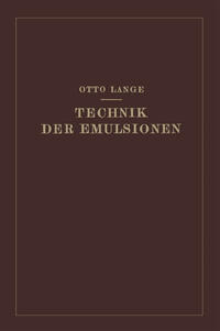 Vorderes Coverbild Technik der Emulsionen