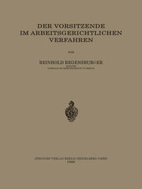 Vorderes Coverbild Der Vorsitzende im Arbeitsgerichtlichen Verfahren