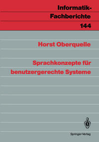 Vorderes Coverbild Sprachkonzepte für benutzergerechte Systeme