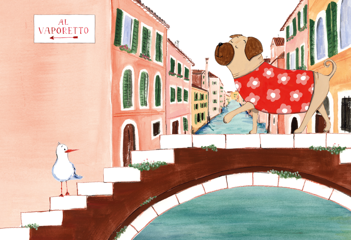 Beispielinhalt (Bild) Ein Mops in Venedig
