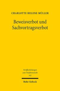 Vorderes Coverbild Beweisverbot und Sachvortragsverbot