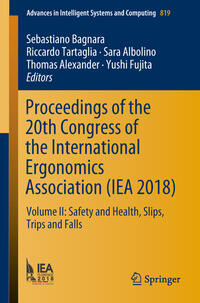Vorderes Coverbild Proceedings of the 20th Congress of the International Ergonomics Association (IEA 2018)