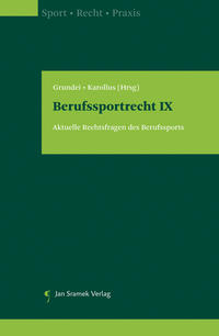 Vorderes Coverbild Berufssportrecht IX