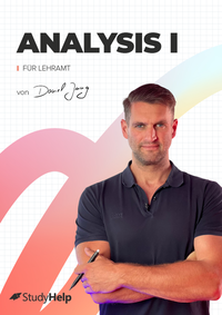 Vorderes Coverbild Analysis 1 für Lehramt mit Lernvideos von Daniel Jung
