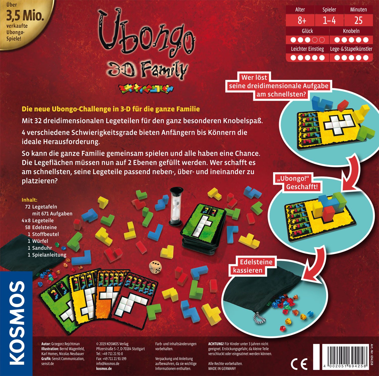 Rückseitencover Ubongo 3-D Family