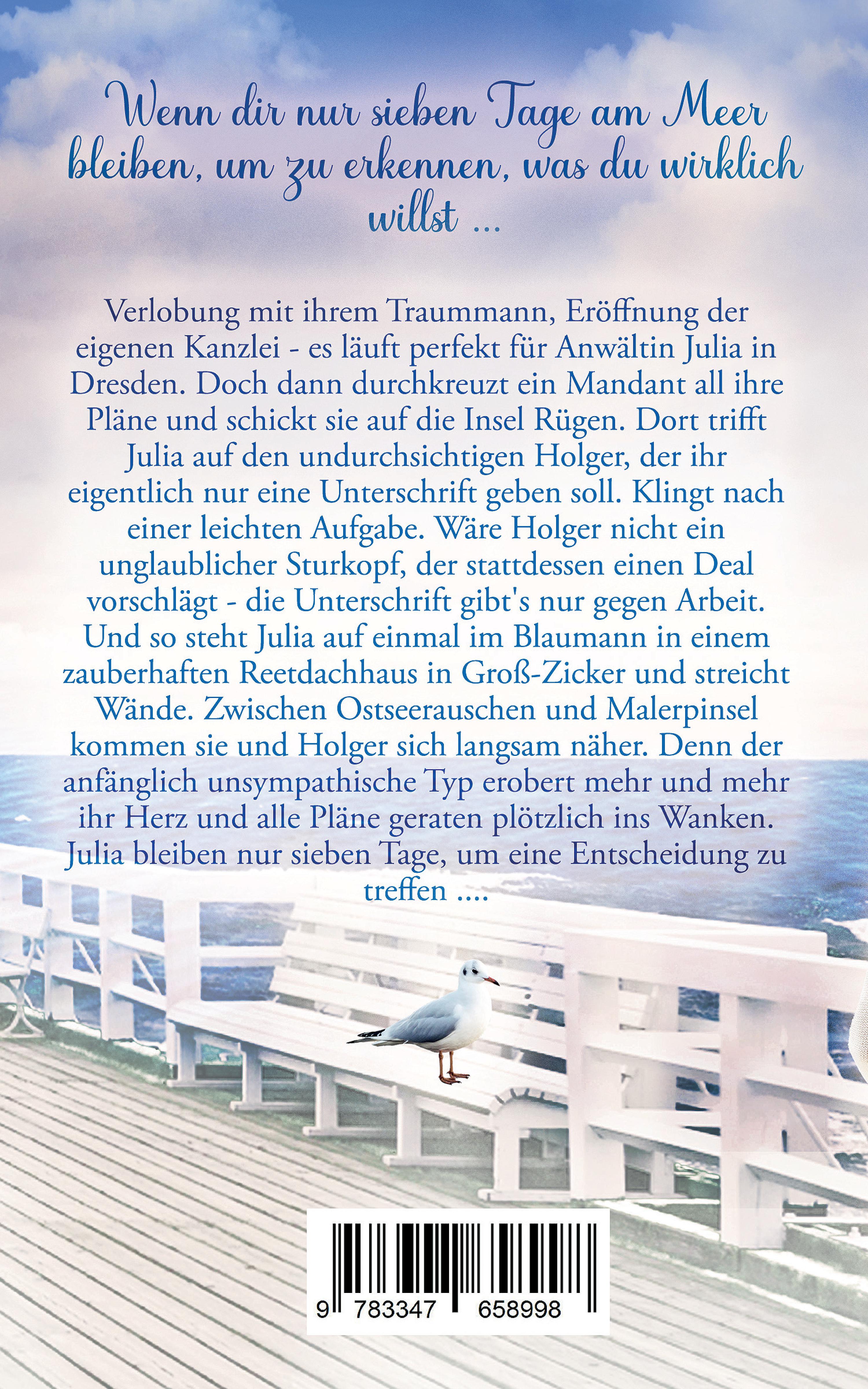 Rückseitencover Sieben Tage Ostseeblau