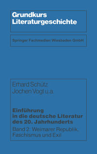 Vorderes Coverbild Einführung in die deutsche Literatur des 20. Jahrhunderts