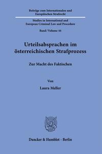 Vorderes Coverbild Urteilsabsprachen im österreichischen Strafprozess.