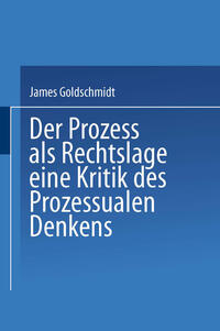 Vorderes Coverbild Der Prozess als Rechtslage
