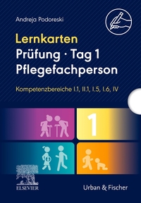 Vorderes Coverbild Lernkarten Prüfung – Tag 1, Pflegefachperson, Kompetenzbereiche I.1, II.1, I.5, I.6, IV