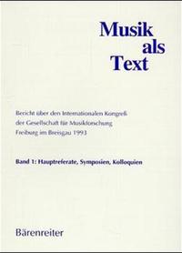 Vorderes Coverbild Musik als Text / Musik als Text