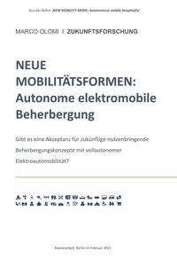 Vorderes Coverbild NEUE MOBILITÄTSFORMEN: Autonome elektromobile Beherbergung