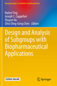 Vorderes Coverbild Design and Analysis of Subgroups with Biopharmaceutical Applications