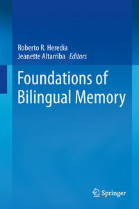 Vorderes Coverbild Foundations of Bilingual Memory