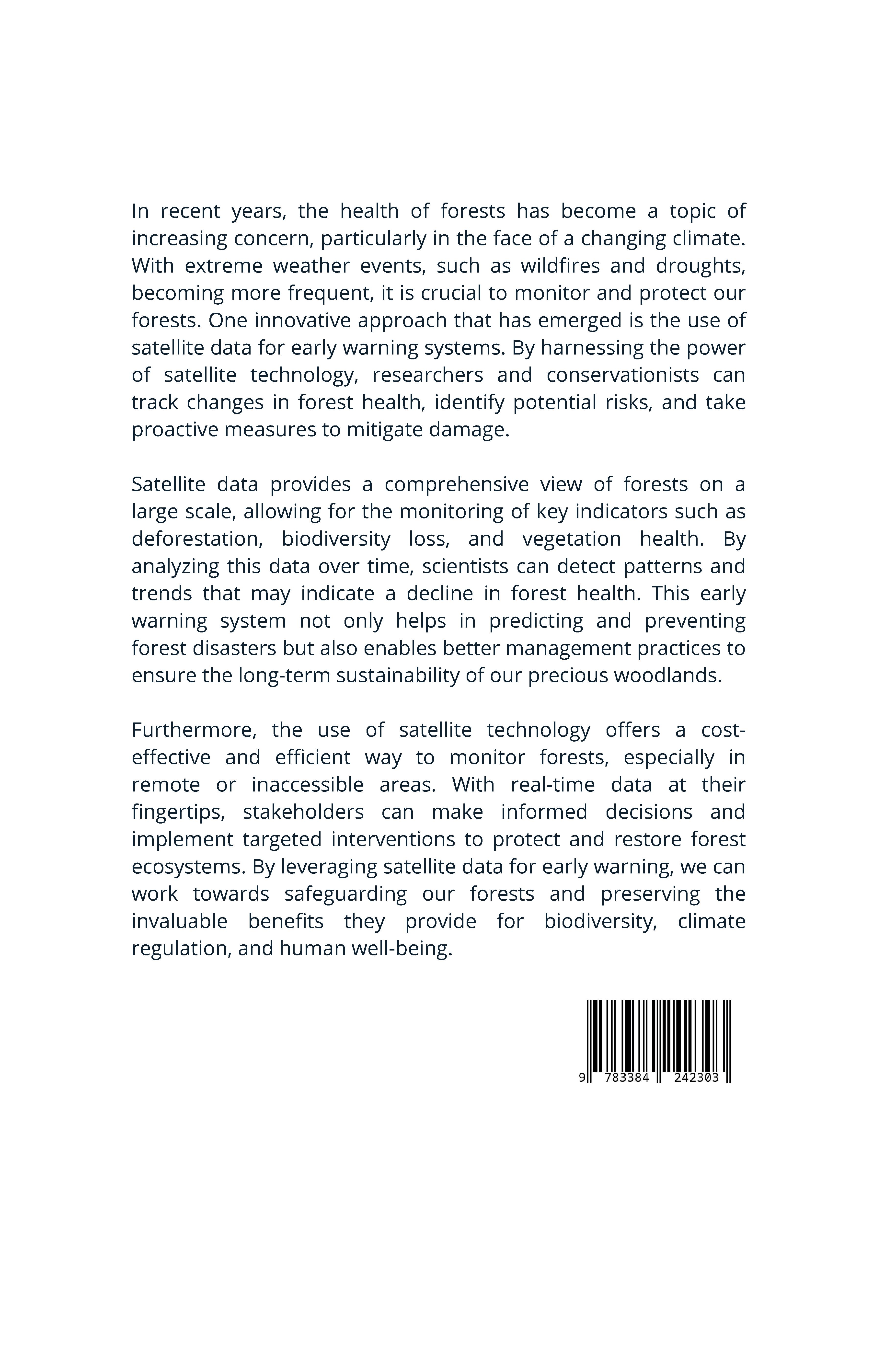 Rückseitencover Forest Health in a Changing Climate: Utilizing Satellite Data for Early Warning