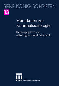Vorderes Coverbild (hohe Qualität) Materialien zur Kriminalsoziologie