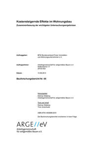Vorderes Coverbild Kostensteigernde Effekte im Wohnungsbau