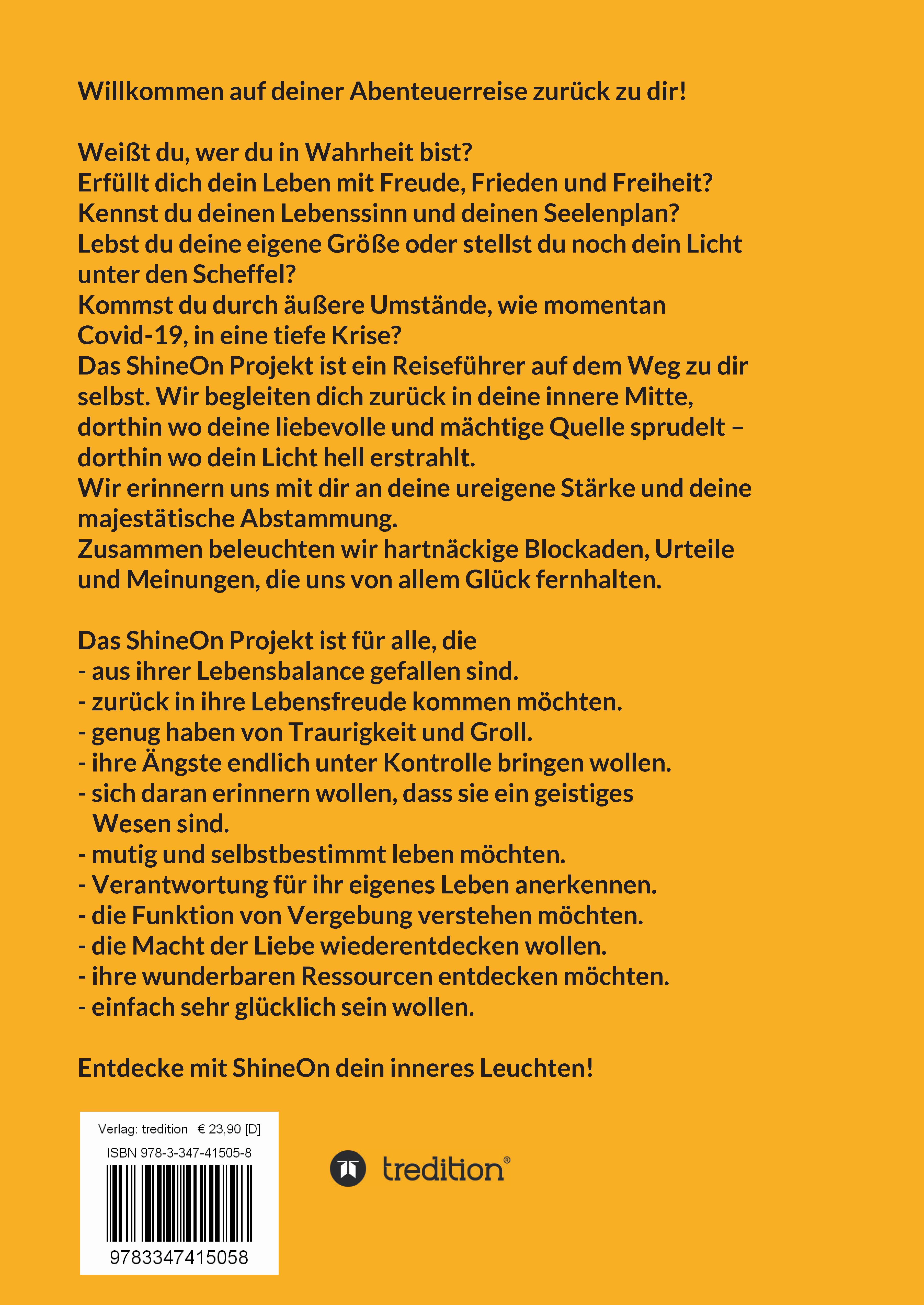 Rückseitencover Das ShineOn Projekt