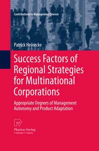 Vorderes Coverbild Success Factors of Regional Strategies for Multinational Corporations