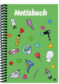 Vorderes Coverbild A 4 Notizbuch Manga Items, grün, liniert