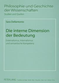 Vorderes Coverbild Die interne Dimension der Bedeutung
