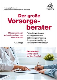 Vorderes Coverbild Der große Vorsorgeberater