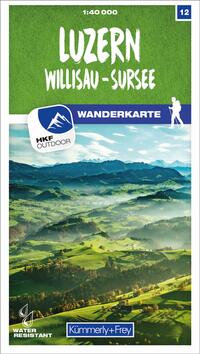 Vorderes Coverbild Kümmerly+Frey Wanderkarte 12 Luzern 1:40.000