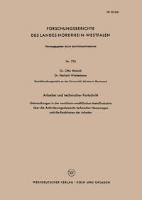 Vorderes Coverbild Arbeiter und technischer Fortschritt
