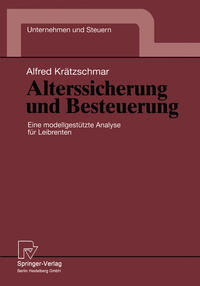 Vorderes Coverbild Alterssicherung und Besteuerung