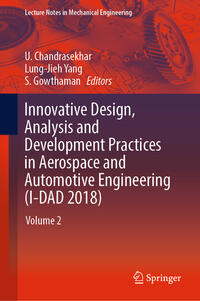 Vorderes Coverbild Innovative Design, Analysis and Development Practices in Aerospace and Automotive Engineering (I-DAD 2018)