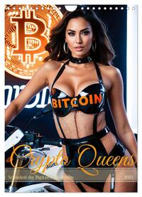 Vorderes Coverbild Crypto Queens: Schönheit der Digitalen Revolution (Wandkalender 2025 DIN A4 hoch), CALVENDO Monatskalender