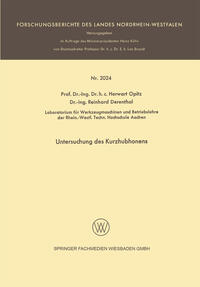 Vorderes Coverbild Untersuchung des Kurzhubhonens