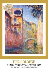 Vorderes Coverbild DUMONT - Der Goldene Kunstkalender 2025 Wandkalender, 29,7x42cm, das Original seit 1956 mit 14 Meisterwerken, ein Jahr lang höchster Kunstgenuss mit zwölf Gemälden und zwei Grafikbeigaben