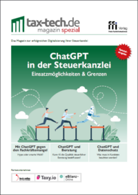 Vorderes Coverbild Tax Tech-Magazin Spezial 1/23: ChatGPT in der Steuerkanzlei