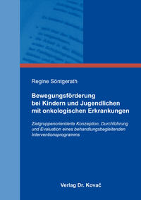 Vorderes Coverbild Bewegungsförderung bei Kindern und Jugendlichen mit onkologischen Erkrankungen