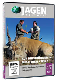 Vorderes Coverbild Auf Drehhörner in Südafrika - Teil 1 - JAGEN WELTWEIT DVD Nr. 47
